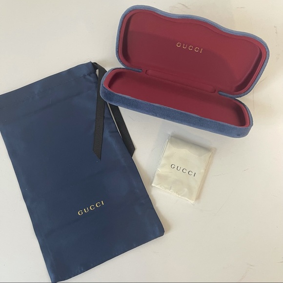 GUCCI Authentic New 52mm Round Signature Logo Sunglasses With Case, Cloth & Tag - Picture 15 of 16